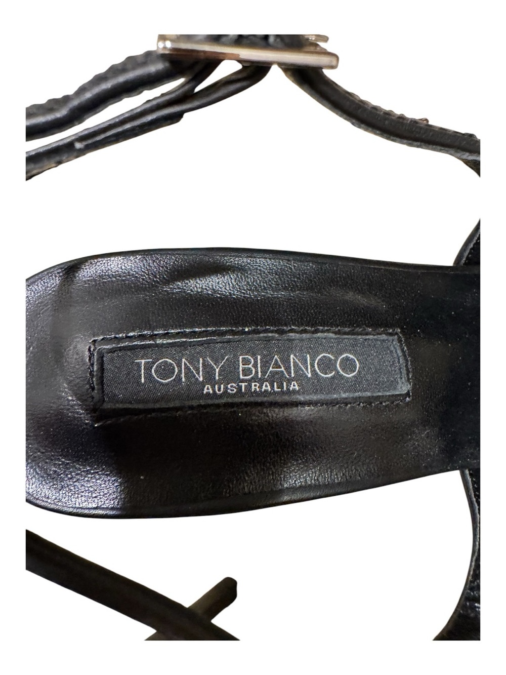 Tony Bianco Black Pointed Slingback Pumps with Silver Studs - Picture 5 of 6